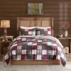 Buy 🔔 Woolrich Tulsa Oversized Plaid Print Cotton Quilt Set Red/gray ❤️