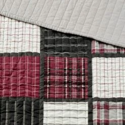 Buy 🔔 Woolrich Tulsa Oversized Plaid Print Cotton Quilt Set Red/gray ❤️ -Bedding Sets & Collections Sales Shop unnamed file 14168