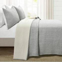 Best Sale βοΈ Lush Decor 3pc Pickstitch Quilt/Coverlet - Lush DΓ©cor Neutral/off White β