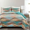 Hot Sale ⌛ Lush Decor Hailey Watercolor Wave Quilt Set - Lush Décor Multicolor ✨