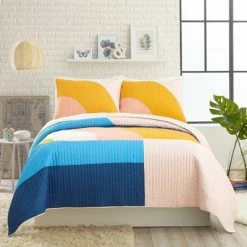 Top 10 🎉 Modshapes Quilt Set - Ampersand for Makers Collective Dark Pink 👏