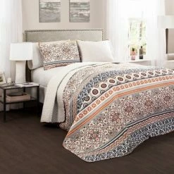 Outlet 🔔 Lush Decor Nesco Quilt Navy/ Coral 3 Piece Set - Lush Décor ⭐ -Bedding Sets & Collections Sales Shop unnamed file 14212
