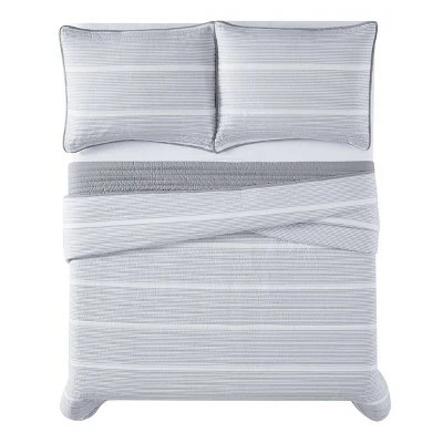 Discount π Niari Yarn Dye Stripe Quilt Set - Brooklyn Loom Blue π 3 Discount π Niari Yarn Dye Stripe Quilt Set - Brooklyn Loom Blue π - Image 3