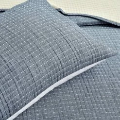 Discount 😍 Lush Decor Solid Kantha Pick Stitch Yarn Dyed Cotton Woven Quilt/Coverlet - Lush Décor Navy/off-white ❤️ -Bedding Sets & Collections Sales Shop unnamed file 14336