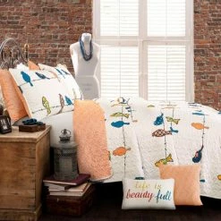 Top 10 🧨 Lush Decor 7pc Rowley Birds Quilt Set - Lush Décor Navy 🔥