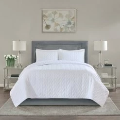 Best reviews of π Madison Park Wiley Coverlet Set 3pc White π