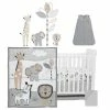 Buy ⌛ Lambs & Ivy Jungle Safari Gray/Tan/White Nursery 6-Piece Baby Crib Bedding Set ❤️