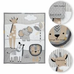 Buy ⌛ Lambs & Ivy Jungle Safari Gray/Tan/White Nursery 6-Piece Baby Crib Bedding Set ❤️ 11 Buy ⌛ Lambs & Ivy Jungle Safari Gray/Tan/White Nursery 6-Piece Baby Crib Bedding Set ❤️ -Bedding Sets & Collections Sales Shop unnamed file 14442
