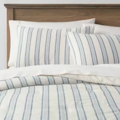 Outlet ⭐ Cotton Yarn-Dyed Stripe Comforter & Sham Set White/Blue/Navy - Threshold™ 🔥 -Bedding Sets & Collections Sales Shop unnamed file 1445