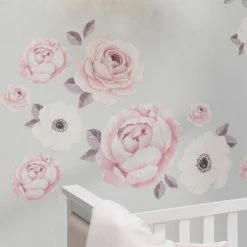 Best Sale 👏 Lambs & Ivy Floral Garden Watercolor/Pink Linen 5-Piece Baby Crib Bedding Set 🔔 -Bedding Sets & Collections Sales Shop unnamed file 14493