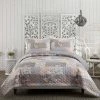 Promo 🎁 La Flor Quilt Sets - Modern Heirloom Blush/gray ✔️