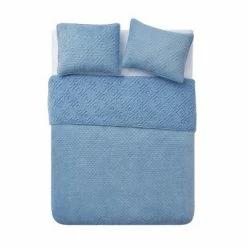 Coupon 🤩 Camilia Diamond Corduroy Sherpa Quilt Set - Bearpaw Blue ⭐ -Bedding Sets & Collections Sales Shop unnamed file 14533