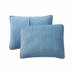Coupon 🤩 Camilia Diamond Corduroy Sherpa Quilt Set - Bearpaw Blue ⭐ -Bedding Sets & Collections Sales Shop unnamed file 14535