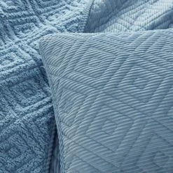 Coupon 🤩 Camilia Diamond Corduroy Sherpa Quilt Set - Bearpaw Blue ⭐ -Bedding Sets & Collections Sales Shop unnamed file 14536
