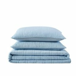 Best deal 🎉 Eddie Bauer - Jasper Trail Solid Quilt & Sham Set Blue ✔️ -Bedding Sets & Collections Sales Shop unnamed file 14551