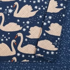 Discount 👍 Full/Queen 3pc Swanning Around Quilt Set Navy - Makers Collective 😀 -Bedding Sets & Collections Sales Shop unnamed file 14676