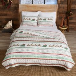 Buy 🔔 Great Bay Home Reversible Christmas Stripes 3-Piece Quilt Set With Shams Festive Collection ✔️ -Bedding Sets & Collections Sales Shop unnamed file 14731