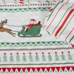 Buy 🔔 Great Bay Home Reversible Christmas Stripes 3-Piece Quilt Set With Shams Festive Collection ✔️ -Bedding Sets & Collections Sales Shop unnamed file 14732