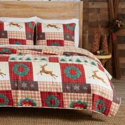 Best deal 🎉 Great Bay Home Reversible Christmas 3-Piece Quilt Set With Shams Holiday Homestead Collection 👏 -Bedding Sets & Collections Sales Shop unnamed file 14742