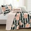 Brand new ✔️ Lush Decor Amara Watercolor Quilt - Lush Décor Black/dusty Rose ✔️