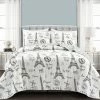 Wholesale 🔔 Lush Decor Paris Bonjour Quilt Set - Lush Décor Black/white 🧨
