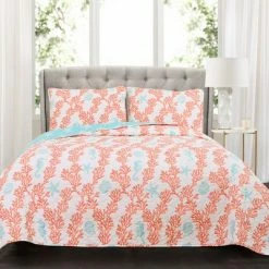 Flash Sale 🌟 Lush Decor Blue Dina Coral Quilt Set - Lush Décor 😍 -Bedding Sets & Collections Sales Shop unnamed file 15036