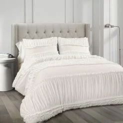 Wholesale 🔔 Lush Decor White Nova Ruffle Comforter Set - Lush Décor 👍