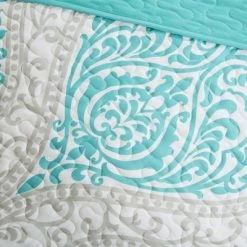 Flash Sale 👏 Intelligent Design Chelsea Damask Quilted Coverlet Set Aqua 🧨 -Bedding Sets & Collections Sales Shop unnamed file 15086