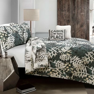 Brand new 🎁 Lush Decor 5pc Camouflage Leaves Reversible Quilt Set Green - Lush Décor 🛒 2 Brand new 🎁 Lush Decor 5pc Camouflage Leaves Reversible Quilt Set Green - Lush Décor 🛒 - Image 2
