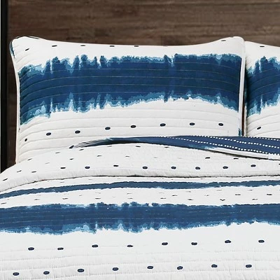 Cheap 😀 Lush Decor 3pc Jane Shibori Quilt Set Navy - Lush Décor 🔔 2 Cheap 😀 Lush Decor 3pc Jane Shibori Quilt Set Navy - Lush Décor 🔔 - Image 2