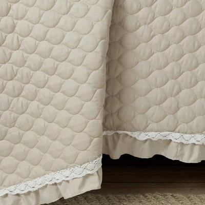 Cheapest 🛒 Lush Decor 3pc Ella Lace Ruffle Quilt Set - Lush Décor White ⭐ 4 Cheapest 🛒 Lush Decor 3pc Ella Lace Ruffle Quilt Set - Lush Décor White ⭐ - Image 4
