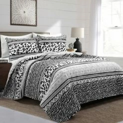 Outlet 👍 Lush Decor 3pc Animal Global Quilt Set Black/White - Lush Décor 🛒 -Bedding Sets & Collections Sales Shop unnamed file 15247