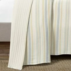 Flash Sale 🎁 Lush Decor Solange Stripe Kantha Pick Stitch Yarn Dyed Cotton Woven Quilt/Coverlet Set - Lush Décor Yellow/gray 👍 -Bedding Sets & Collections Sales Shop unnamed file 15263