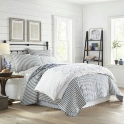 New 👍 Willow Way Ticking Stripe Quilt & Sham Set - Stone Cottage Natural 🔥 -Bedding Sets & Collections Sales Shop unnamed file 15301