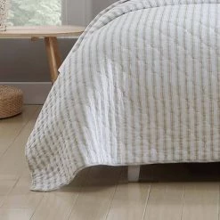New 👍 Willow Way Ticking Stripe Quilt & Sham Set - Stone Cottage Natural 🔥 -Bedding Sets & Collections Sales Shop unnamed file 15305