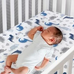 New 🛒 Lambs & Ivy Baby Dino Blue/White Dinosaur Nursery 6-Piece Crib Bedding Set 🔔 -Bedding Sets & Collections Sales Shop unnamed file 15333