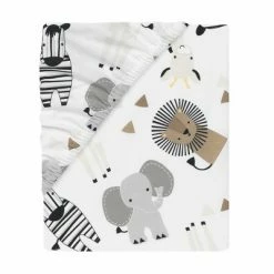 New 😀 Lambs & Ivy Jungle Safari Elephant 3-Piece Mini Crib Bedding Set - Gray/White 👏 -Bedding Sets & Collections Sales Shop unnamed file 15374