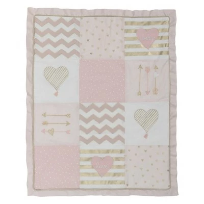 Buy π Lambs & Ivy Baby Love Pink/Gold Girl Heart 4 Piece Crib Bedding Set π 2 Buy π Lambs & Ivy Baby Love Pink/Gold Girl Heart 4 Piece Crib Bedding Set π - Image 2