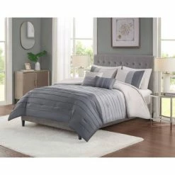 Cheapest 🌟 Boston Pleated Colorblock Comforter Bedding Set Gray 🧨 -Bedding Sets & Collections Sales Shop unnamed file 1543