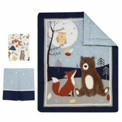 Best deal ❤️ Lambs & Ivy Sierra Sky Blue/Gray Woodland Nursery 3-Piece Baby Crib Bedding Set ⭐ -Bedding Sets & Collections Sales Shop unnamed file 15464