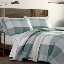 Best reviews of 🔔 Boulder Plaid Reversible Quilt & Sham Set - Eddie Bauer Gray 💯 -Bedding Sets & Collections Sales Shop unnamed file 15542