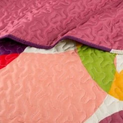 Deals ✔️ Reversible Evelyn Embossed Quilt Set Pink Rose - Yorkshire Home ❤️