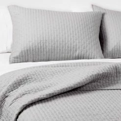 Budget 🌟 Gray Solid Quilt and Sham Set (Twin) 2pc - The Industrial Shop 🤩 -Bedding Sets & Collections Sales Shop unnamed file 15596