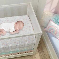 Top 10 💯 Lambs & Ivy Watercolor Pastel Pink/Mint Rainbow 5-Piece Baby Crib Bedding Set 🎉 -Bedding Sets & Collections Sales Shop unnamed file 15638
