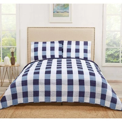 Promo π Truly Soft Everyday Buffalo Plaid Quilt Set Gray/white π 4 Promo π Truly Soft Everyday Buffalo Plaid Quilt Set Gray/white π - Image 4