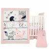 Best deal 🎁 Lambs & Ivy Forever Friends 4-Piece Nursery Crib Baby Bedding Set - Blue, Pink ✔️