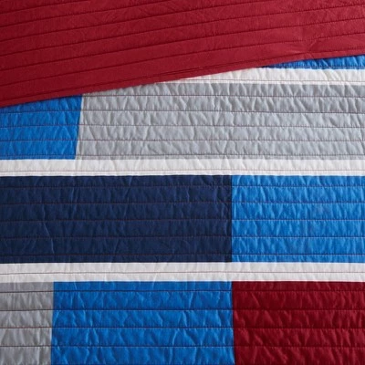 Budget π Mi Zone James Colorblock Quilt Set Navy/red π 9 Budget π Mi Zone James Colorblock Quilt Set Navy/red π - Image 9