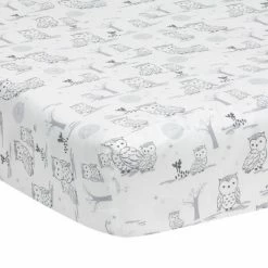 Deals ⭐ Lambs & Ivy Luna White/Gray Celestial Owl 4-Piece Nursery Baby Crib Bedding Set 😍 -Bedding Sets & Collections Sales Shop unnamed file 15852