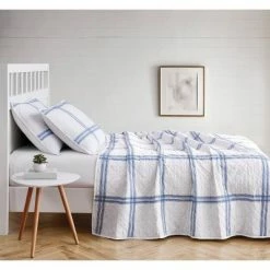 Outlet 😍 Cottage Classics Farmhouse Plaid Quilt Set Blue 👏 -Bedding Sets & Collections Sales Shop unnamed file 15874