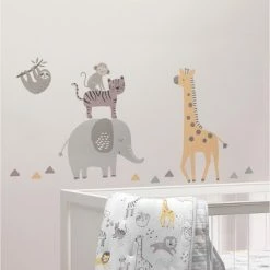 Best Pirce 🌟 Lambs & Ivy Animal Jungle Cotton Jersey 4-Piece Crib Bedding Set - Multicolor 👍 -Bedding Sets & Collections Sales Shop unnamed file 15883